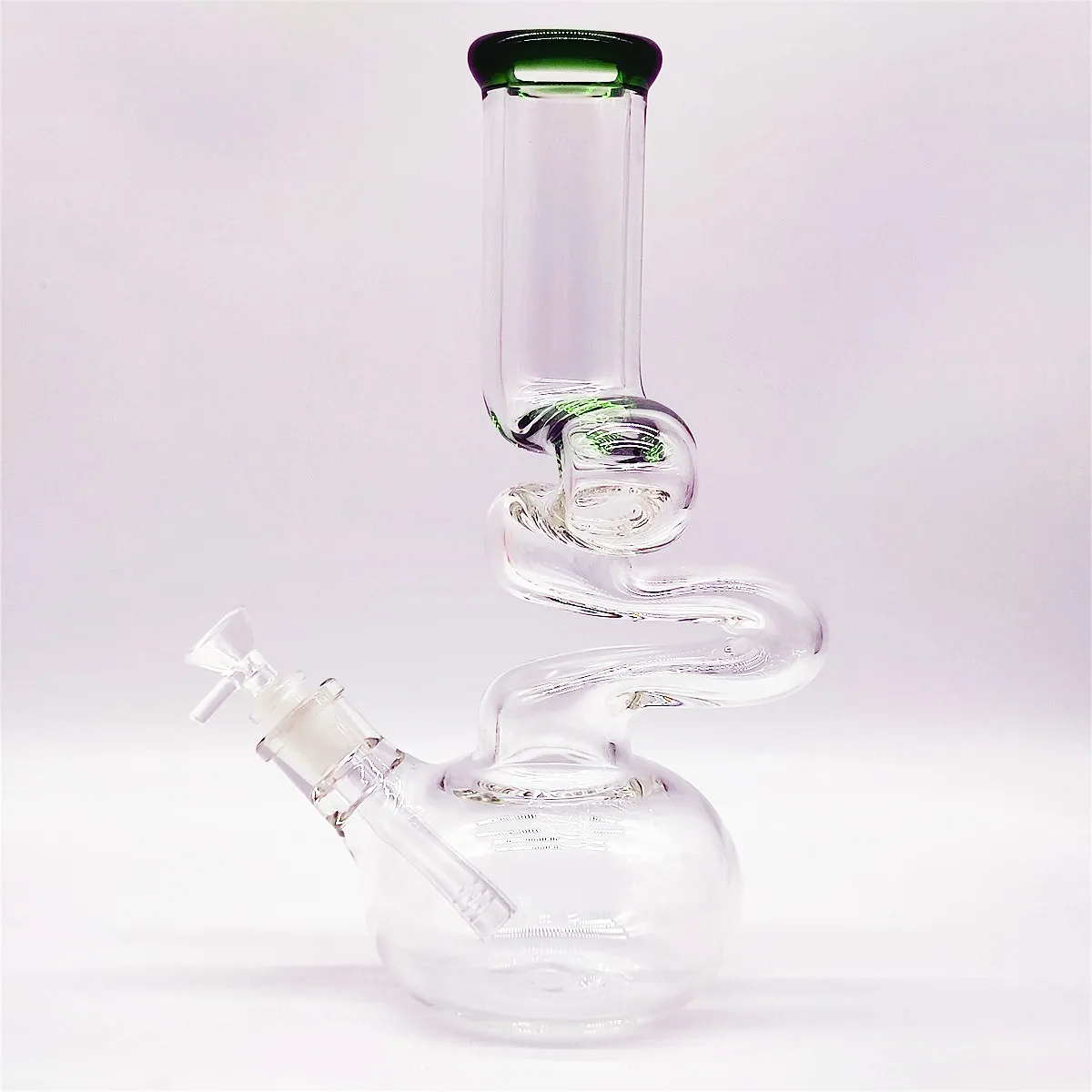 13 Inch 9MM Thickness Large Scale Heady Glass Bong Hookah Glass Bong Dabber Rig Recycler Irregular Bentover Water Bongs Smoke Pipe 14mm Female Joint US Warehouse