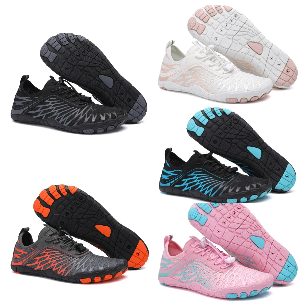2024 Nouveau designer noir Red Outdoor Sneakers tracé couple Anti Cutte Beach Fitness Fishing Cycling Swimming Amphibie Water Water Shoes Summer