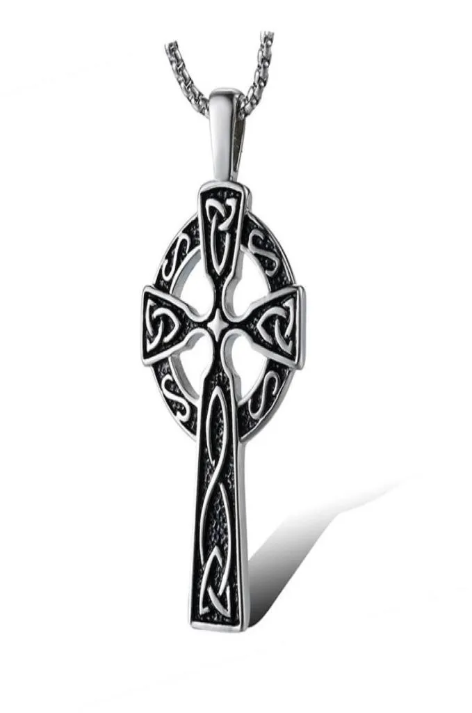 Colliers pendants vintage Viking Irish Concentric Knot Collier For Men Retro Lrish Celtics Hommes religieux Bijoux masculin 24inch1370434