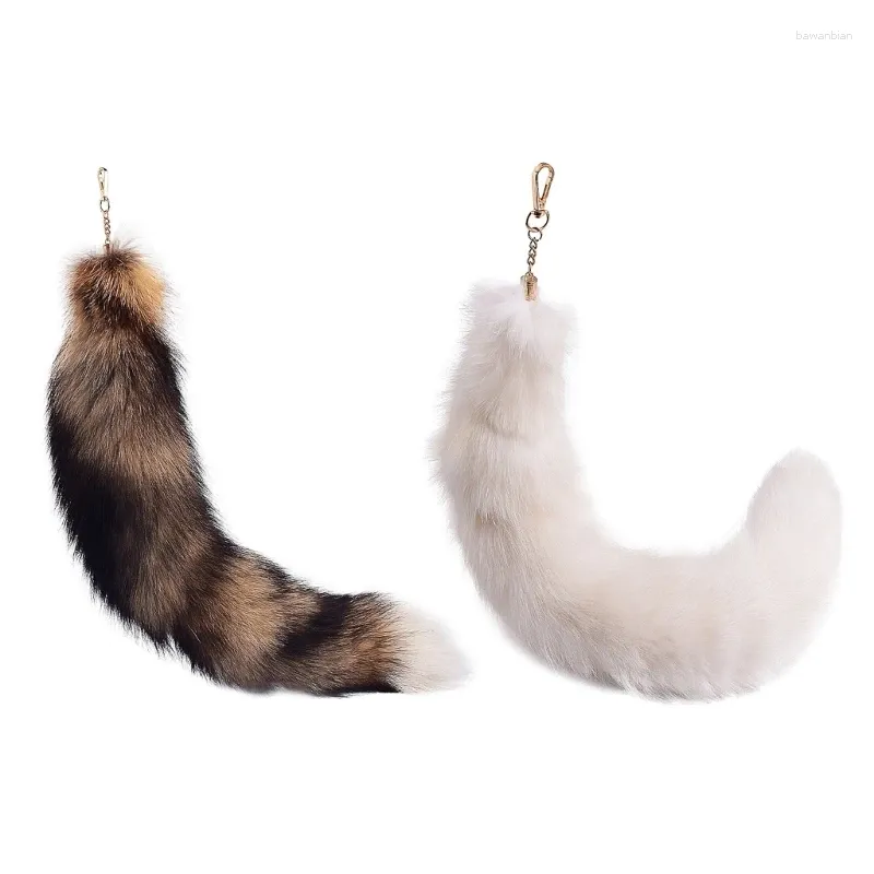 Fournions de fête Long Animal Tail Keychain 31,5 pouces Course de clés de charme en peluche