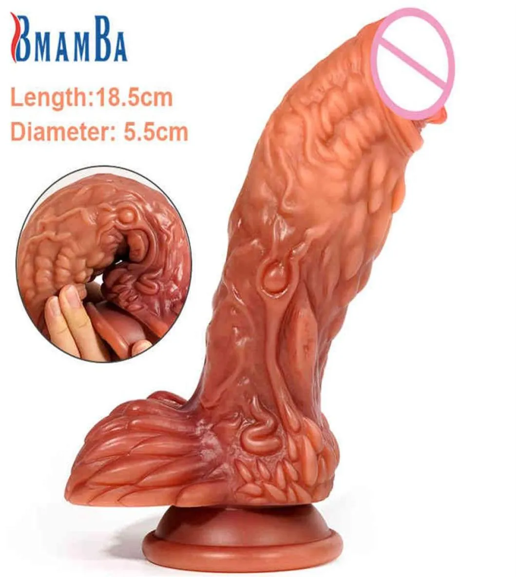 Soft Real énorme Dildo Aspiration Long Cock Anal Plug Sex Toy pour hommes Femmes Masturmateurs lesbiennes Double peau est gros pénis épais207673327