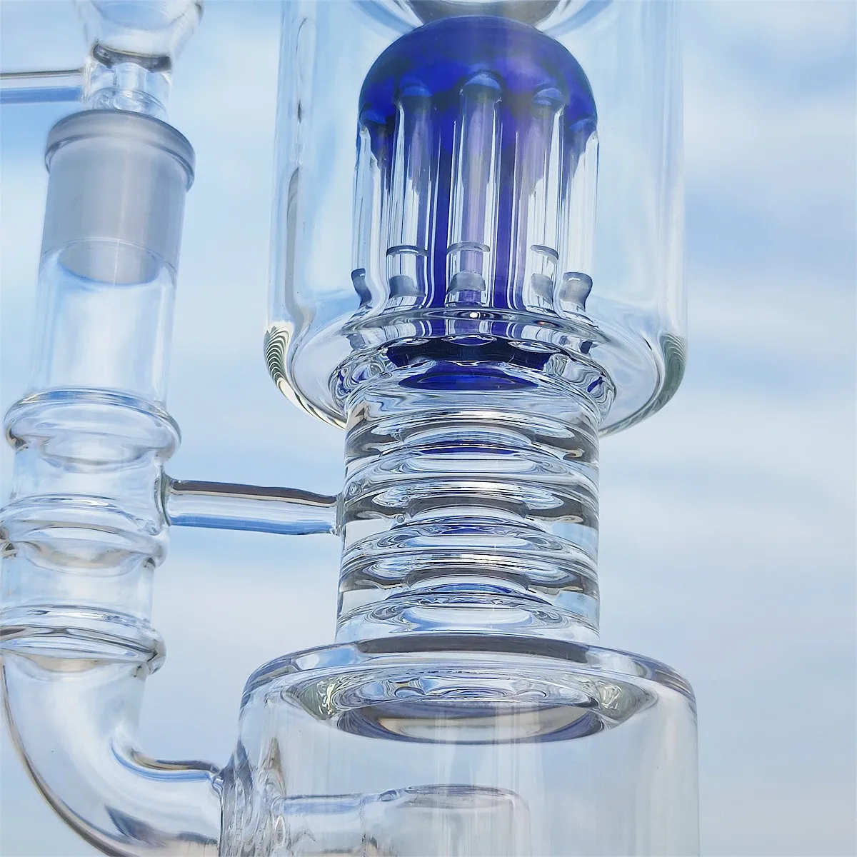 17 Inch Heady Glass Bong Heavy Thick Multi Color Beaker Bong Ice Catcher Jellyfish Filter Hookah Glass Bong Dab Rig Recycler Water Bongs 14mm US Warehouse