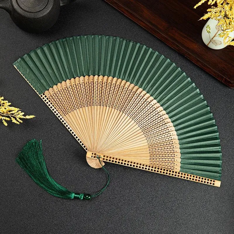 Dekorative Figuren Gufeng Japanisch Klappende Bambus Handfan Mahjong Knochen tragbarer Frauen chinesischer Qipao Danz Hanfu Hochzeitsfans