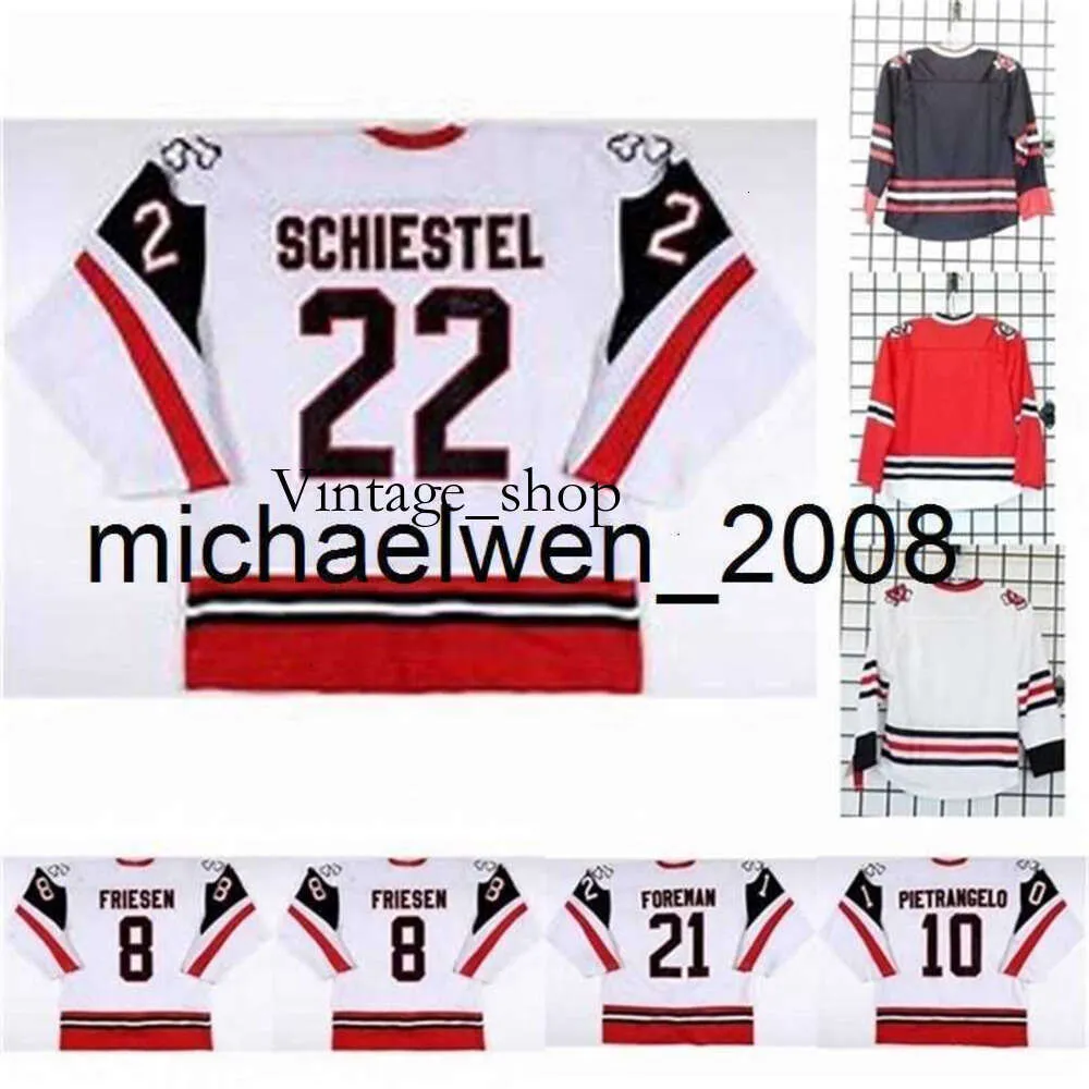 Vin Weng Niagara Icedogs 8 Alex Friesen 22 Drew Schiestel 10 Alex Pietrangelo 21 Foreman CUSOTM Qualquer nome qualquer número de camisas de hóquei