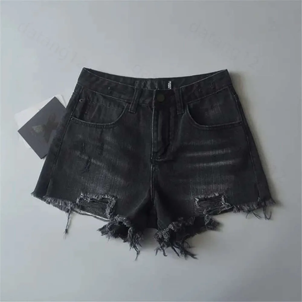 Europa und Amerika Frauen -Shorts High Street Designer -Hose Summer Top Denim Shorts für Frauen Schwarze Jeans Shorts Frauen verzweifelt kurze Mujer -Shorts Ripped 4 609