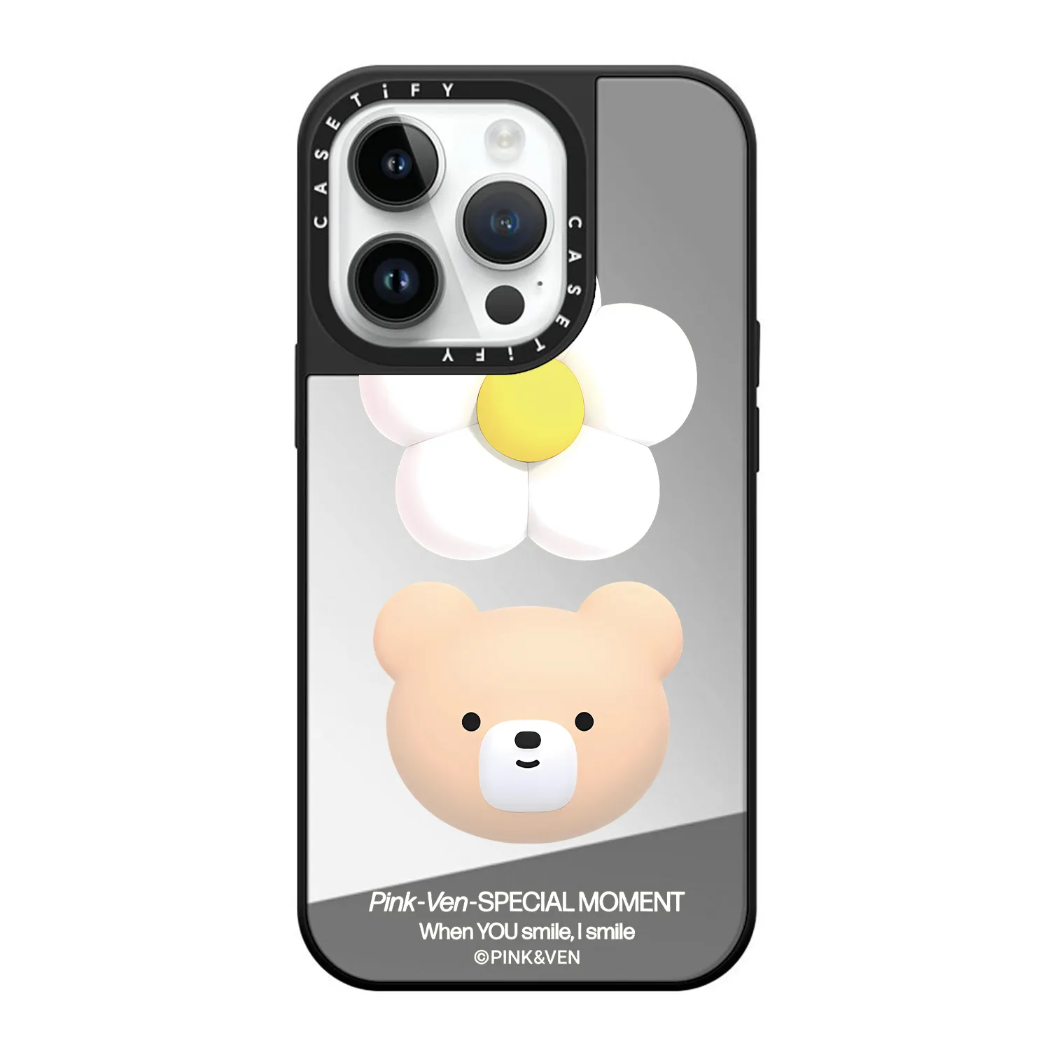 Designer -Handy -Koffer Caetify niedliche Liebe Herzbär Schockdelefonhase für iPhone 11 12 13 14 15 plus Pro Max Soft TPU Schutz Telefonabdeckung für Frauen Mädchen