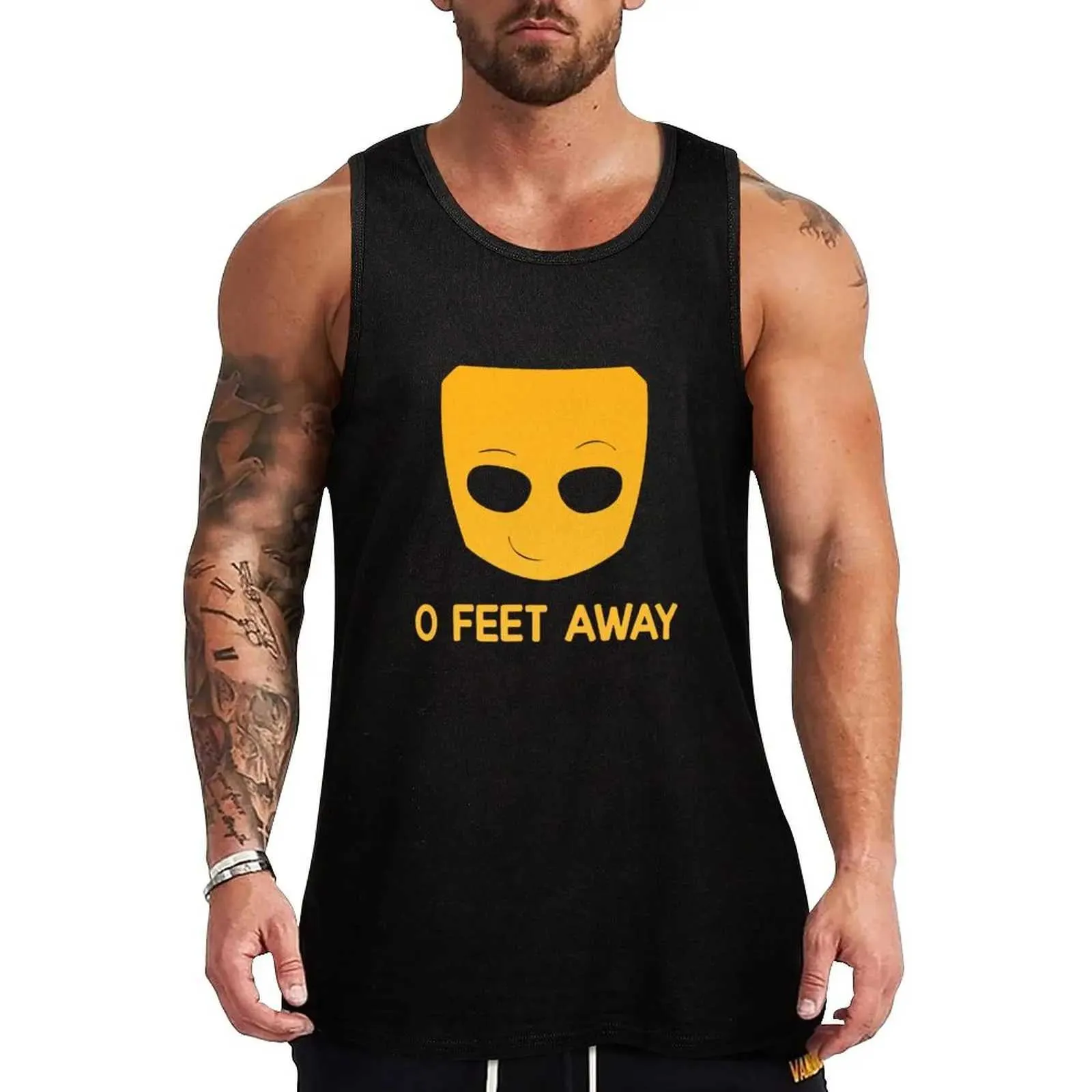 Herentanktops grindr - o ft weg tank top anime t -shirts vesten voor mannen gym kleding t240510
