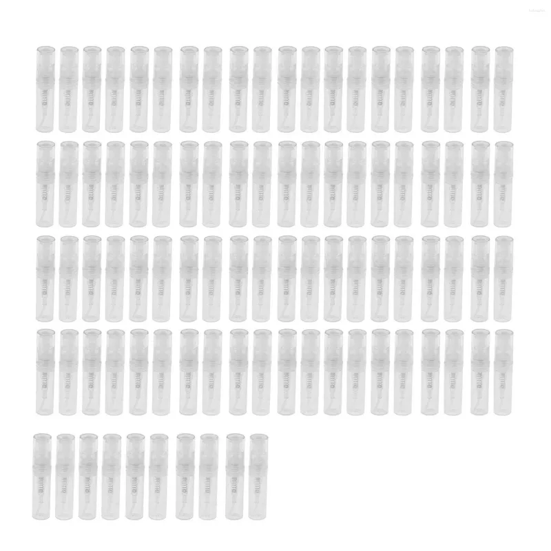 Speicherflaschen mini transparent 2 ml Sprühplastikflaschen Parfüm leere Probe geeignet für Reiseparty 90pcs