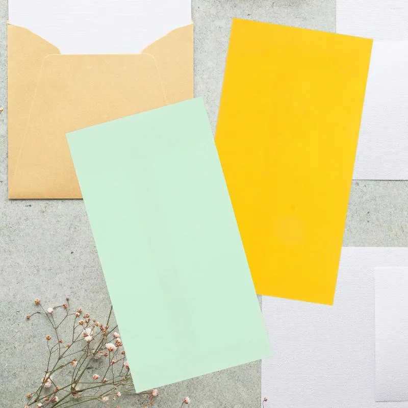 ギフトラップ50 PCS Kraft Envelope Cash Saving Envelopes Holder System Paper Party Party Bags番号