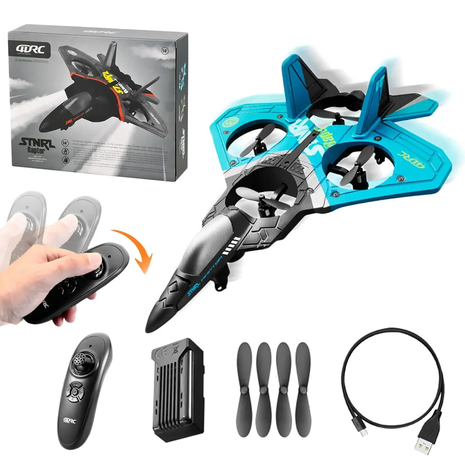 4DRC V17 RC Plane 24G Radio Control Fighter Hobby Glider Airplane Epp Foam Remote Drone Kids Toys 240511