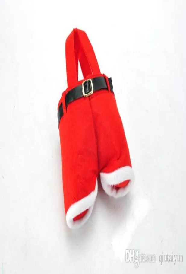 Verkoop goed Santa Pants Style Kerst Candy Gift Bag Xmas Bag Cadeau Kerstsuikerverpakkingszak Kerstmis H4388430586