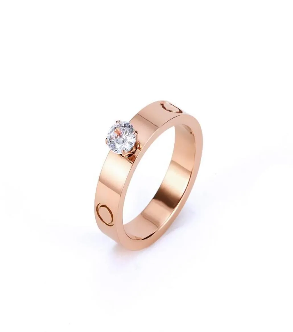 Band anneaux bijoux de mode Gold Gold Ring Gifts For Women Girls Valentine039s Day5030888