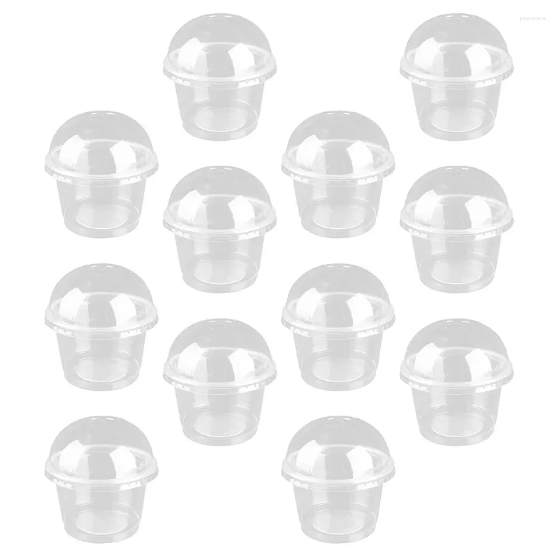Одноразовые чашки соломинка Комбо -тарелка салат крышка 250 мл прозрачные Diy Dessert Accessories Go Пищевые контейнеры крышки