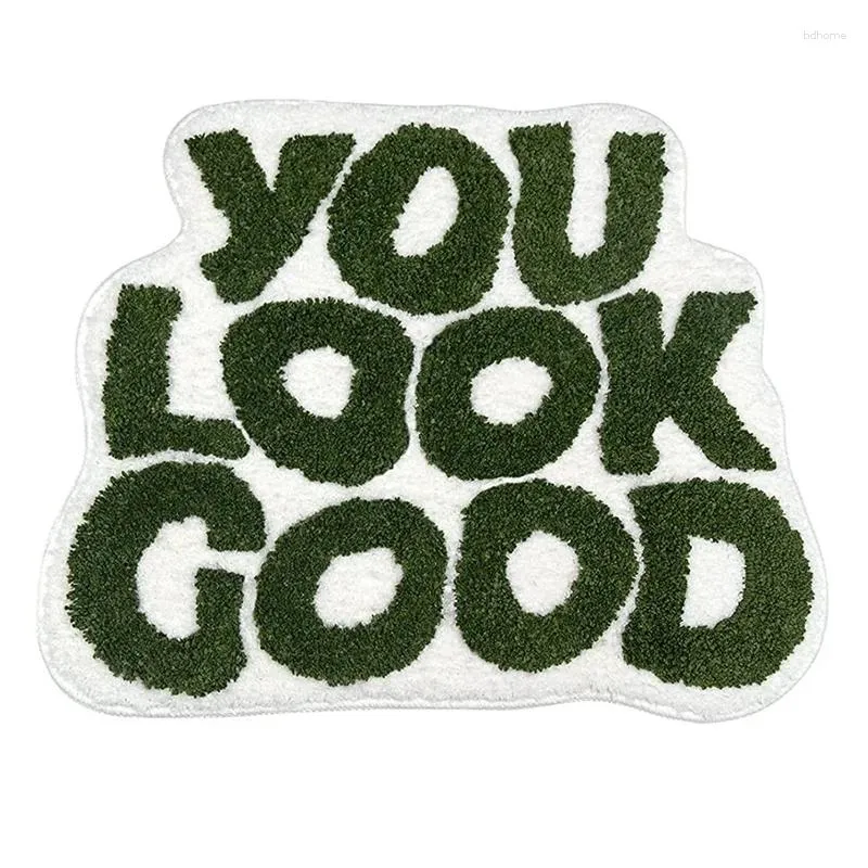 Carpets You Look Good Bath Mat Green Bathoom Rugs Funny Cute Bathroom Decor Preppy Small Cool Rug