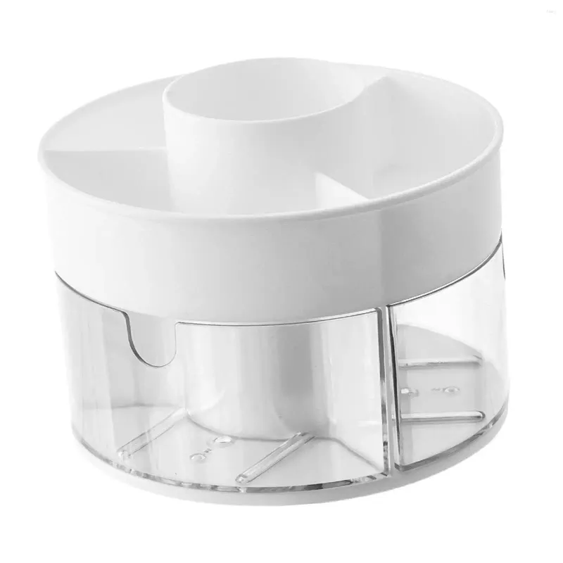 Boîtes de rangement Boîtes à maquillage rotatif 360 ° Boîte de cosmétique portable pour le comptoir pour la maison de salle de bain