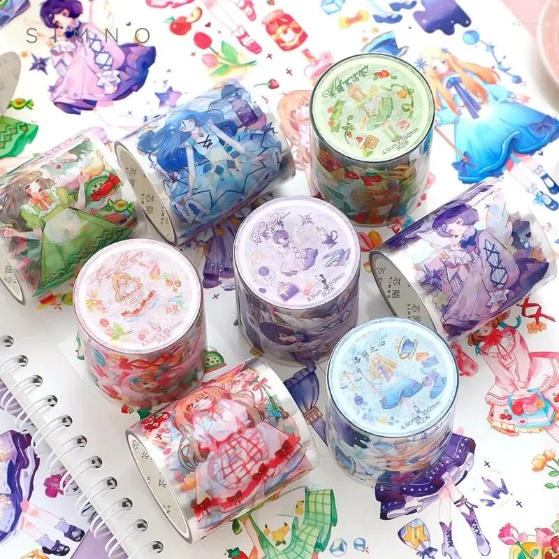 Gift Wrap Core Stranger Pet Special Oil Tape Vitality Girl Series Cartoon Cute Hand Account Material Decorative Stickers 4