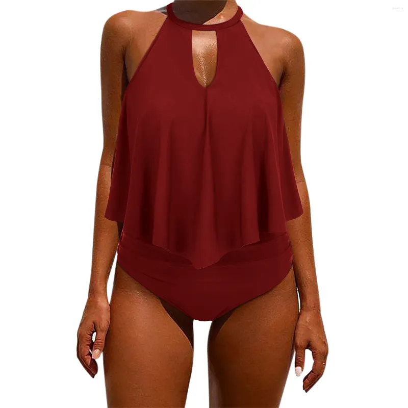 Menas de banho femininas de roupas de banho com shorts tankini maiôs para mulheres de duas peças de biquíni com cintura alta Ternos de banho meninos 16-18