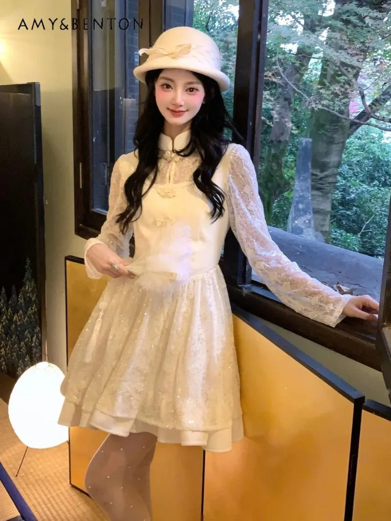 chinese dress ladies Destiny Black Lace Dress