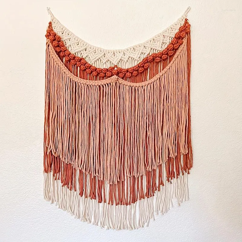 Гобелена Macrame Wall Decor Boho Art Comment Room Эстетика Home Chic галерея кисточка Fringe Toobestry