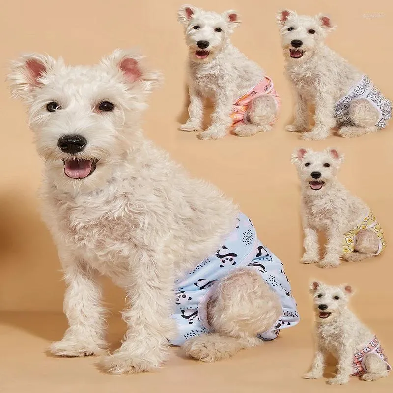 Dog Apparel shorts calças fisiológicas fisiológicas fofas fraldas estampas de calcinha lavável calcinha feminina cuecas de roupas íntimas