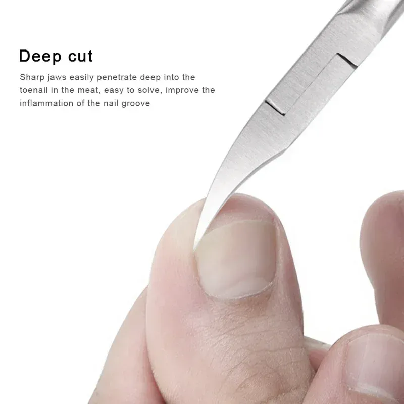 2024 Beauty Sharp Curbe courbe paronychia Remover Ciseaux de ongles Manucure Toes Pince morte de la peau de la peau moulu