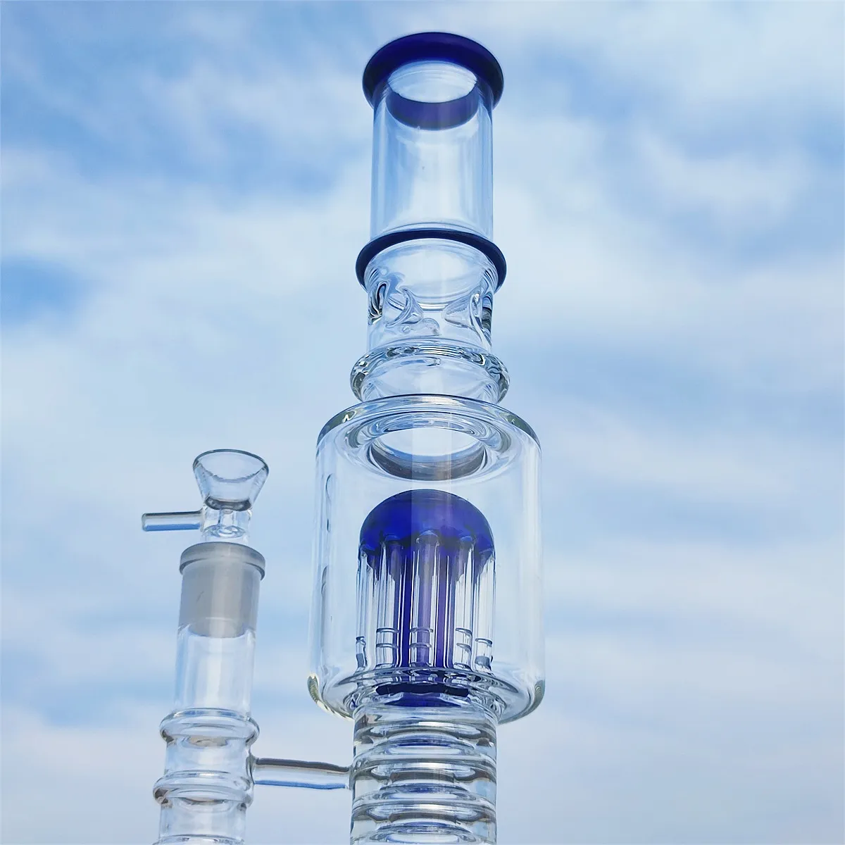 17 Inch Heady Glass Bong Heavy Thick Multi Color Beaker Bong Ice Catcher Jellyfish Filter Hookah Glass Bong Dab Rig Recycler Water Bongs 14mm US Warehouse