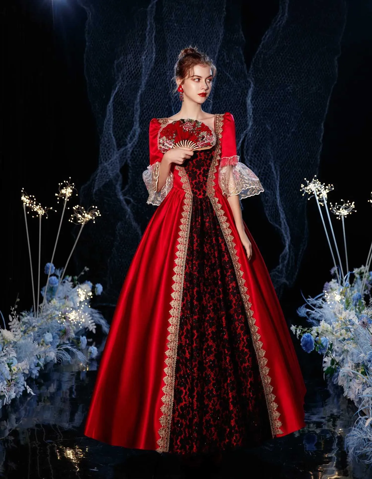 Red royal gown shop