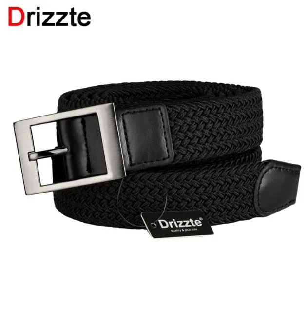 Drizzte Plus Size 130180 cm 190 cm 63039039 67039039 71039039 Langes schwarzes Braid Elastic Stretch Belt Mens Metal Bu49096508065829