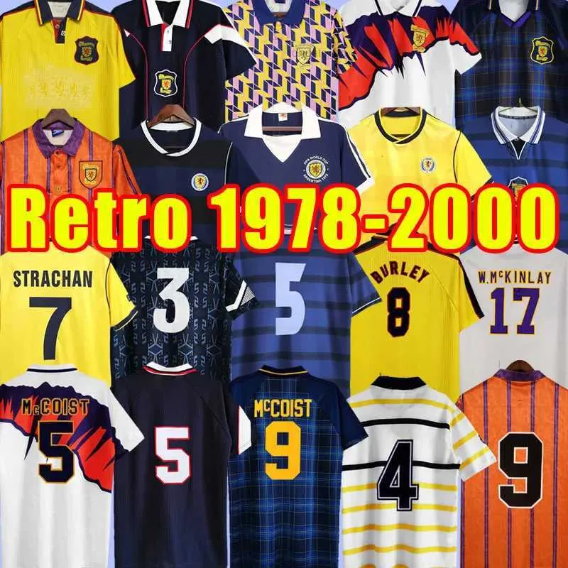 Escocia Retro Jerseys World Cup Kits Blue Kits Classic Vintage Scotland Retro Football Shirt Tops Hendry Lambert Equipment Home 88 89 91 93 94 96 98 00 1978 1986 1988 1988