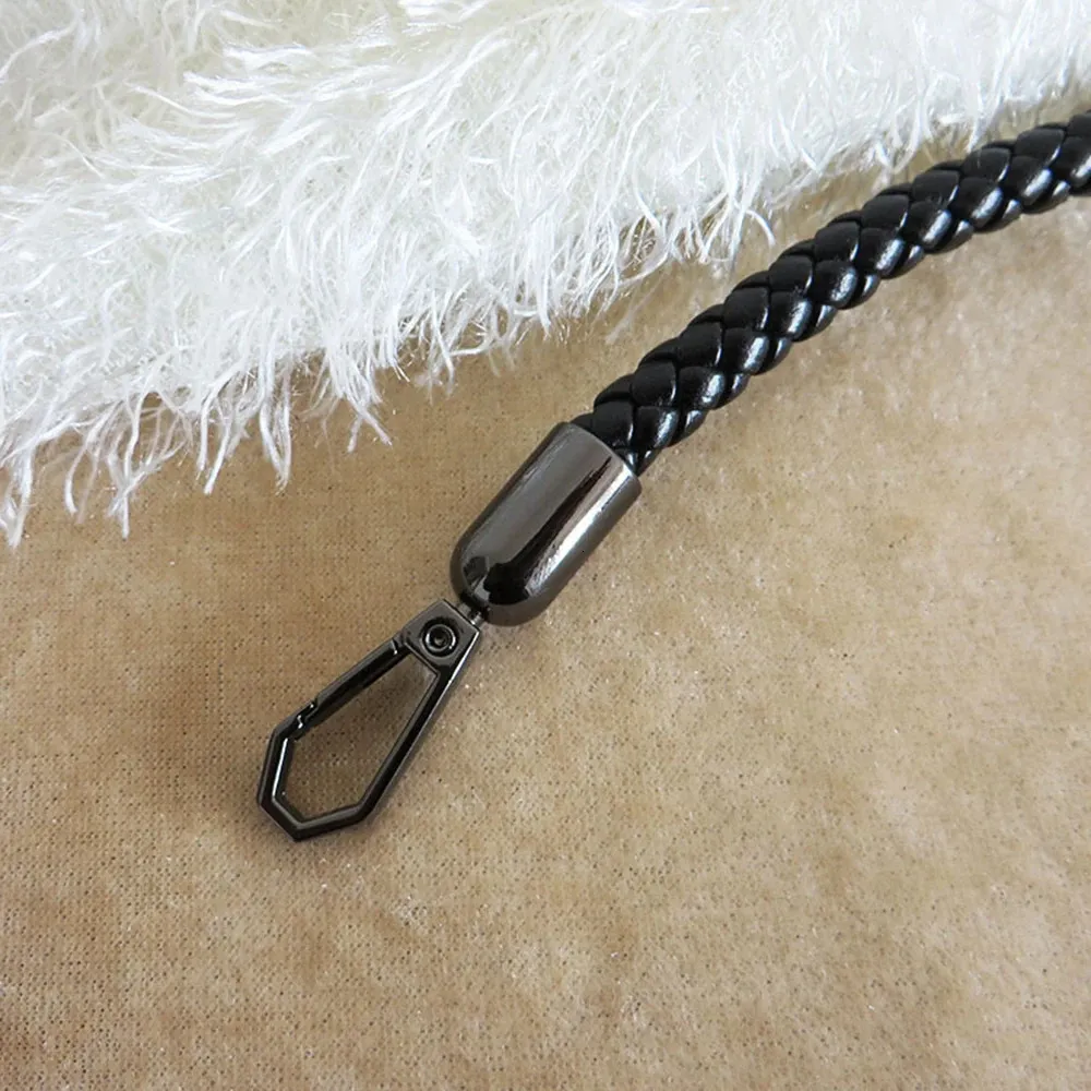 30120CM PU Leather Braided Rope Bag Handles For Handbag Shoulder Strap Woven Wrapping Tape Belt Replacement Accessories 240429