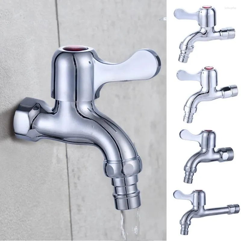 Rubinetti del lavandino del bagno di alta qualità da giardino esterno rubinetto zinco argento lavaggio lungo la macchina per acqua fredda bibcock veloce a rubinetto piscina