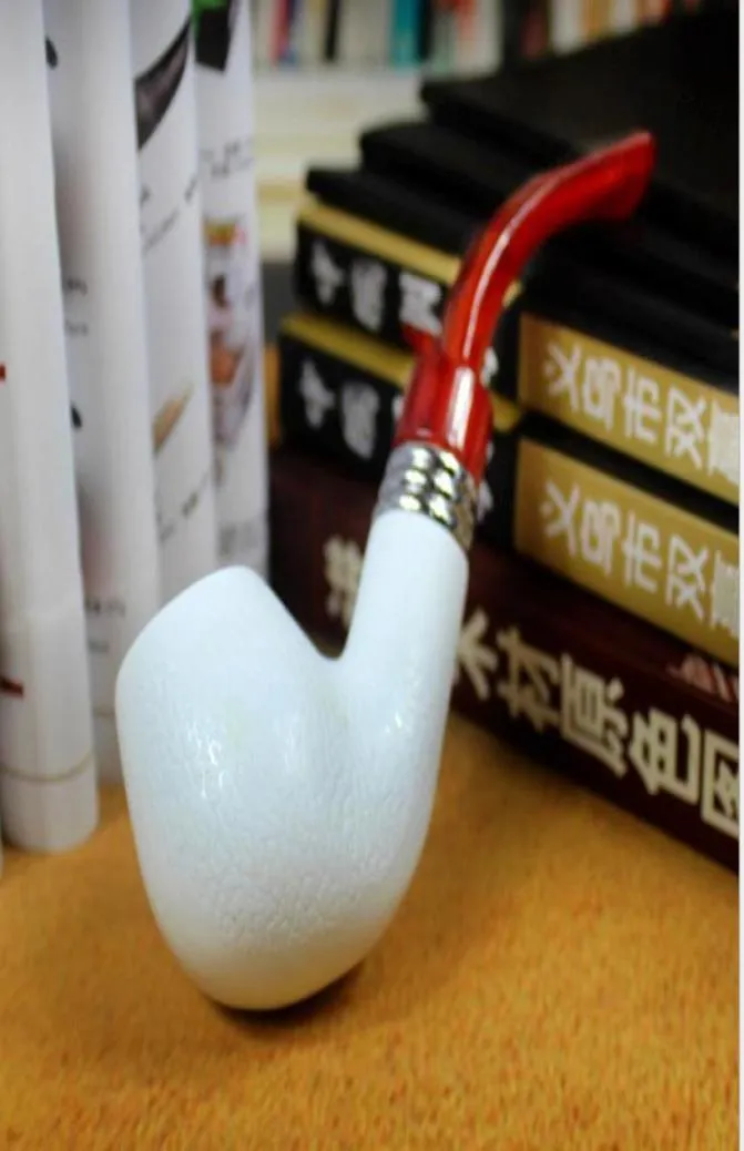 O suporte de cauda vermelha de jade branca destacável Meerschaum Pipe018135644