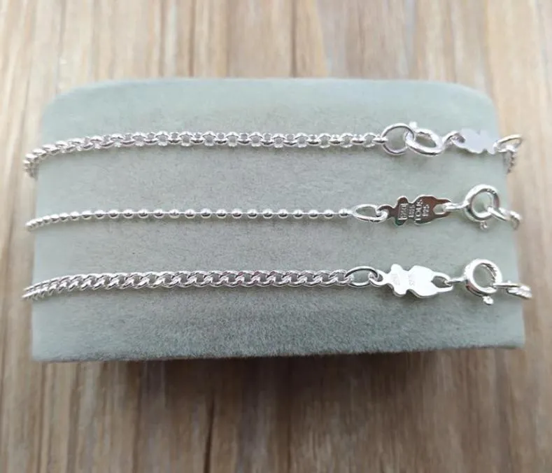 Autentisk 925 Sterling Silver Necklace Gargantilla Bear Chain de Plata passar European Bear Jewelry Style Gift 7119012709297762