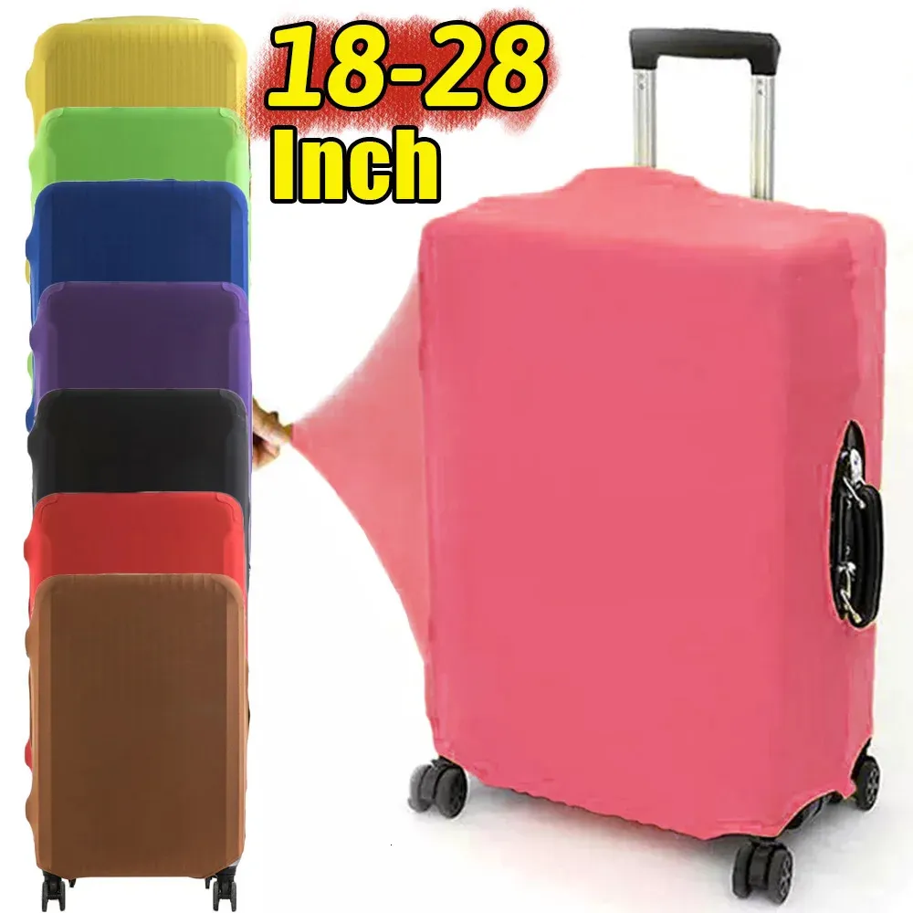 Rolling Gepäckabdeckung Koffer Protektor Elastische Stofffarben Gepäckstaubdicht für 1828 Zoll Reisezubehör 240429 geeignet