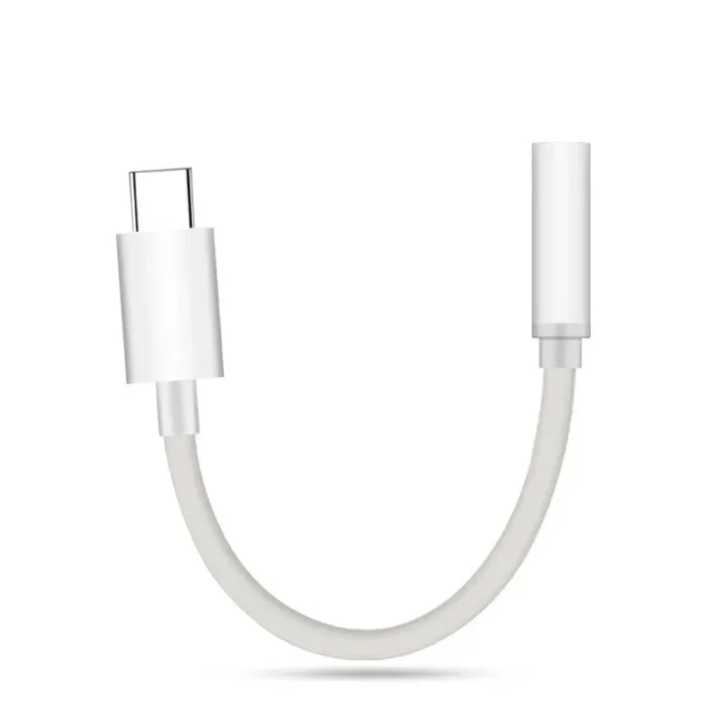 Плетенный кабельный адаптер USB-C Тип C до 3,5-мм разъему