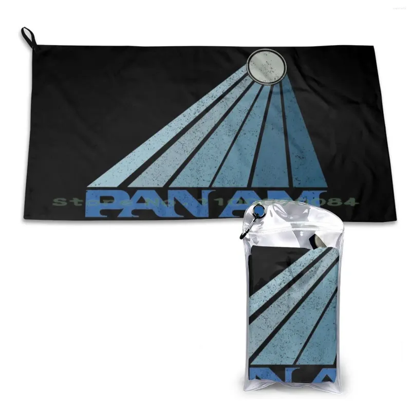 Полотенце кастрюли Am Sunset Logo черный огорченный синий солнечный лук быстро сухой спортивный спортзал