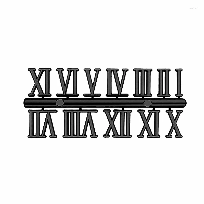 Uhrenzubehör schwarze römische Ziffern für DIY Quartz Taktbewegungsmechanismus Reparatur