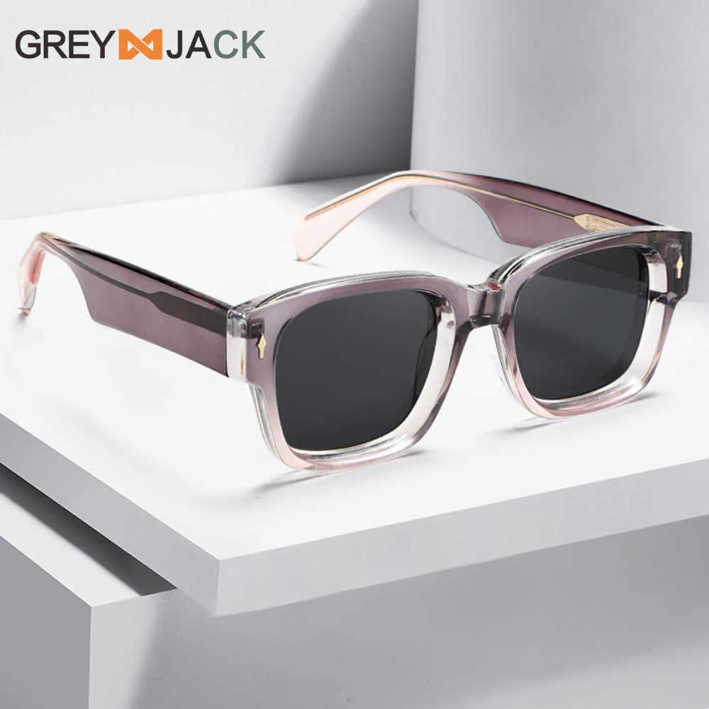 New Box Polarized Sunglasses Womens Propionic Acid Insert Pin Wide Leg Mens Personalized Rice Nail Decorative Mirror