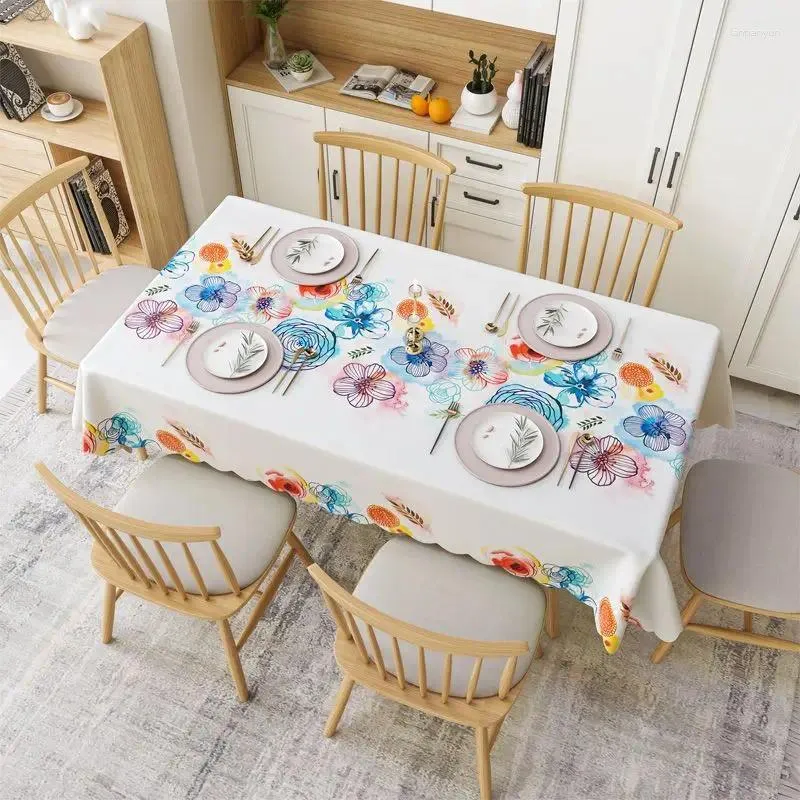 Table Cloth Rectangular Water And Oil Proof Wash Ironing Thickened Northern Europe Light Luxury Small Fresh Tablecloth