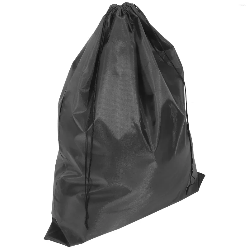 Tvättpåsar Fällbar korg Tungt tull ryggsäck påse camping resor stora klädlagring (svart) hampare