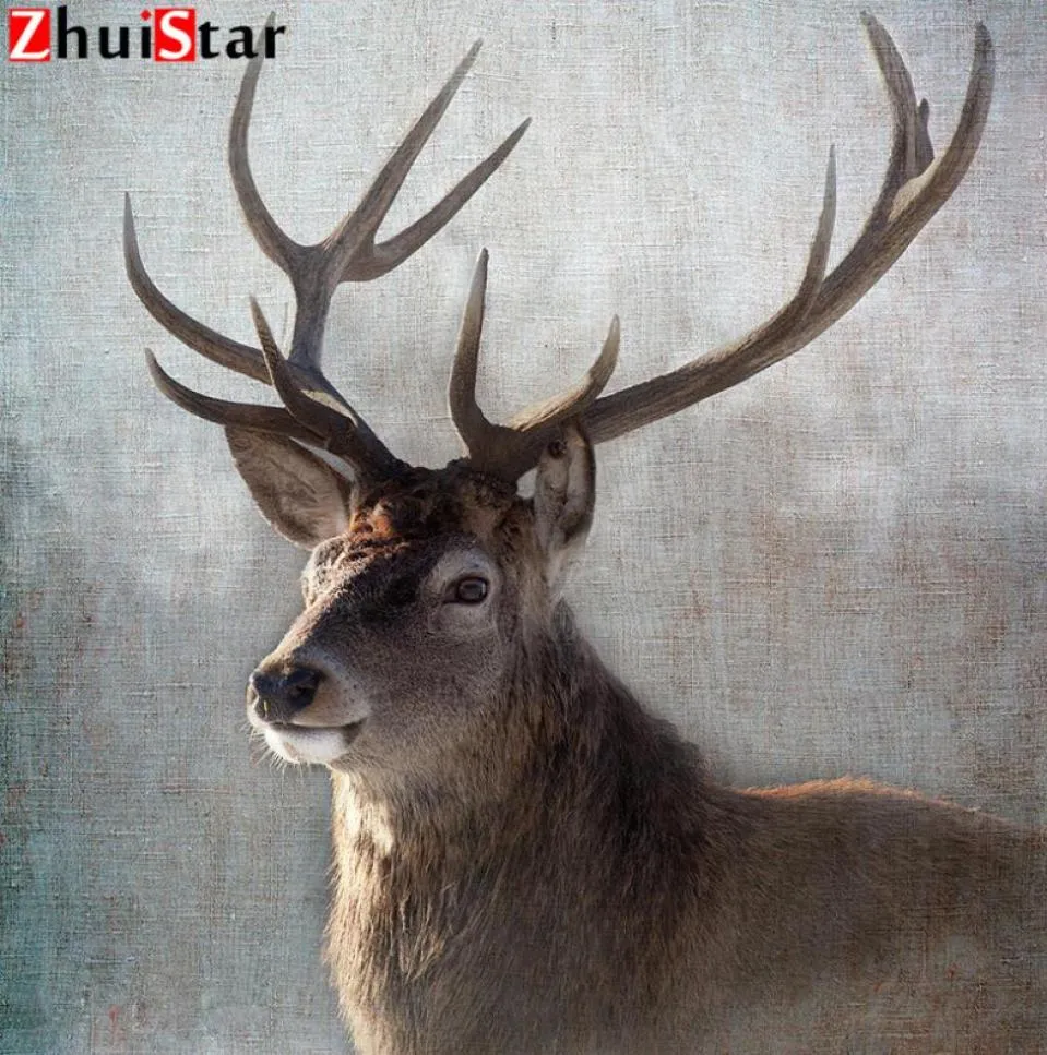 Full Square Diamond Painting 5D Stag Bordado Kits Cross Stitch Kits Handmade Home Decoration Crafts WHH8313080