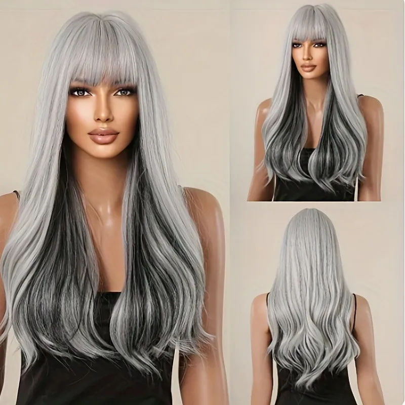 Factory Wholesale Long Curly Europe and America Wigs For Women Girls Multiple Couleurs Full Synthetic Hair Wig African Natural Wigs Cosplay Barbie Dhl Fast