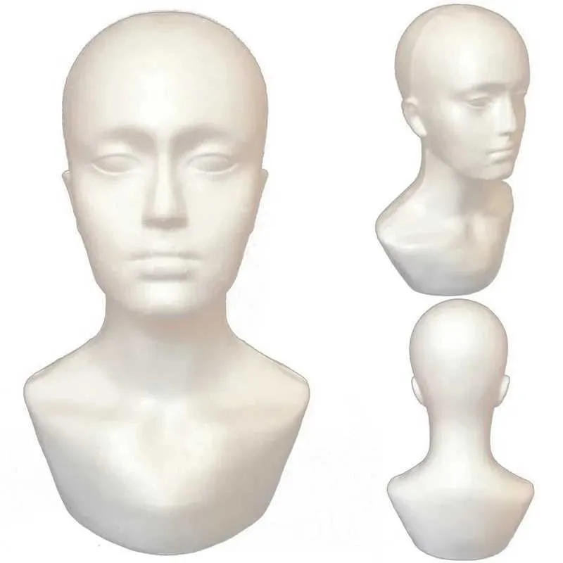 Mannequin hoofden schuimheren display manikin hoofd dummy hat sjal huls houder model Q240510