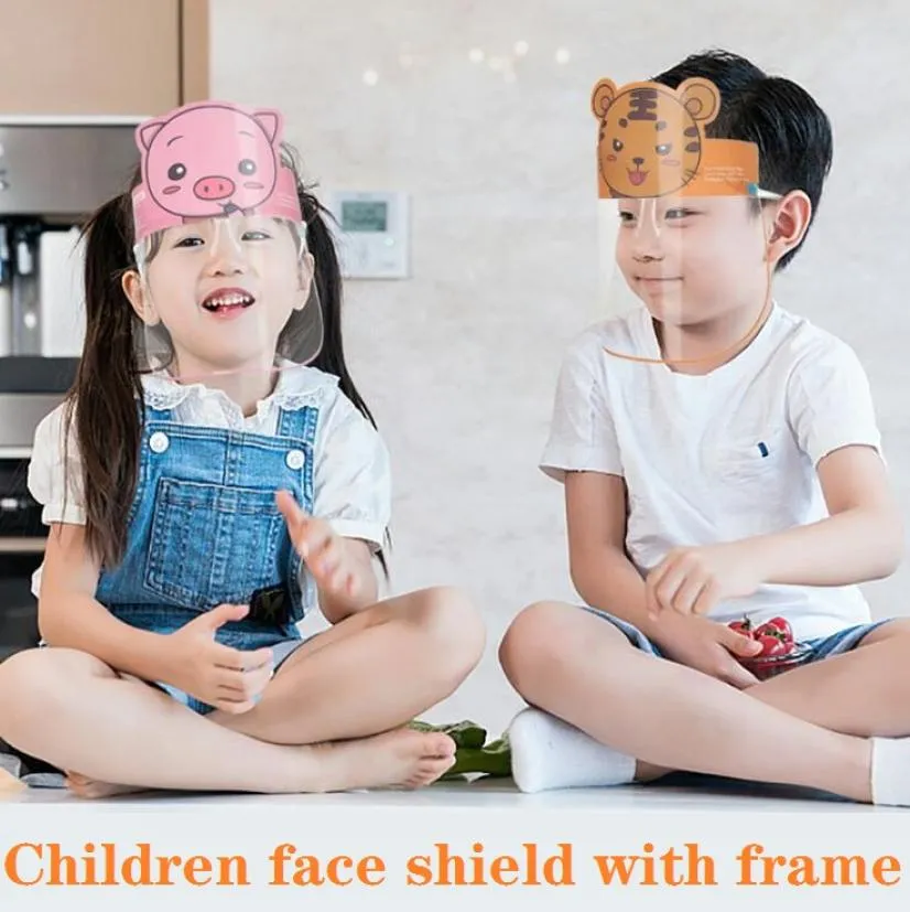 Pet Kids Cartoon Tarfield z okularami Safety Chidren Protective Mask Full Face Antifog Izolacja Maska SplashproofProof DHB13702063