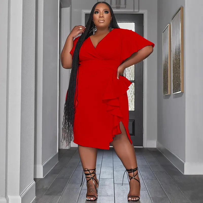 chiffon pleated dress Pleated Long A-Line Formal Dress with Bell Sleeves Red / 12