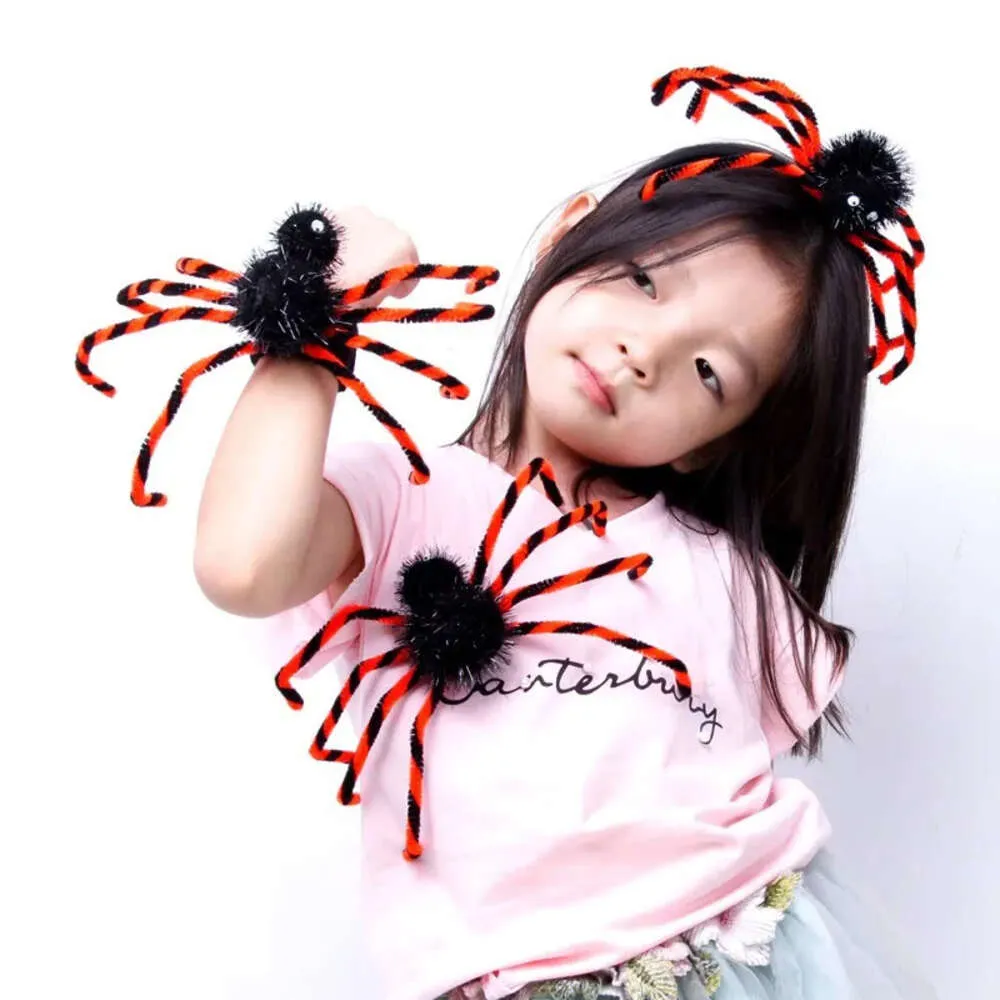 Bracelet Halloween Hallow Spiders applaudissant décorations effrayantes Broches de bande de bricolage décoration décoration ornements pour enfants CPA7045 915