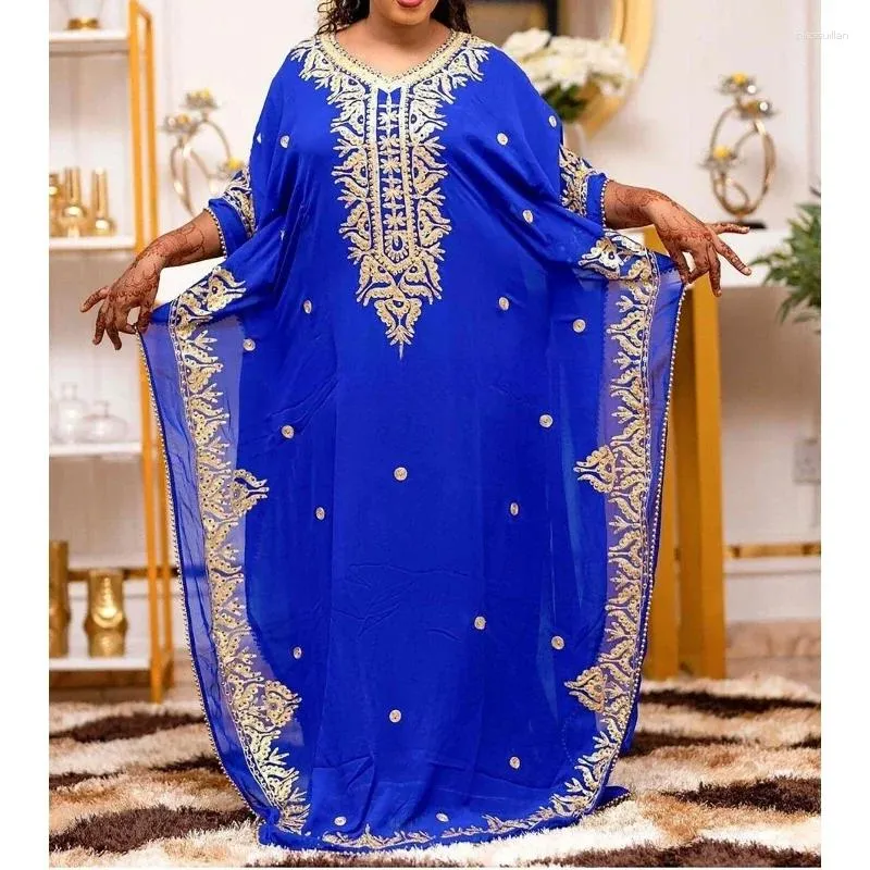 Vêtements ethniques Fashion Royal-Blue Maroc Dubai Kaftans Farasha Abaya Robe très fantaisie et exotique sexy
