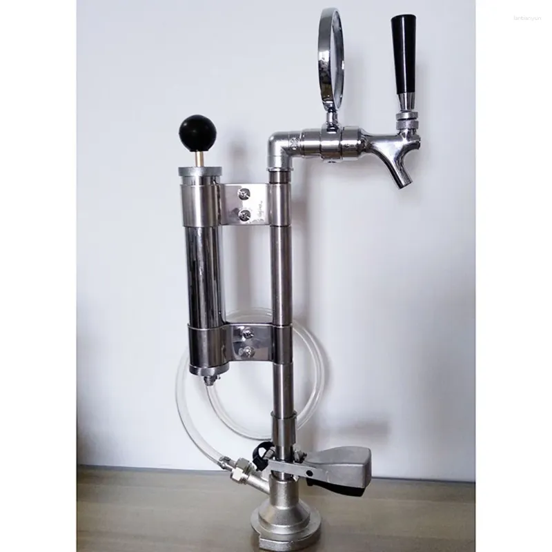 Drinking Straws Homebrew Manual Beer Keg Pump With Faucet & A Type Coupler Electroplated Pumps Unit