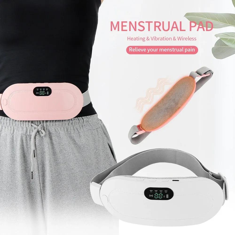 Relaxation Lady Menstrual Heating Pad Warm Palace Belt Relieve Menstrual Pain Hot Compress Massager Uterus Cold Dysmenorrhea Relieving Belt