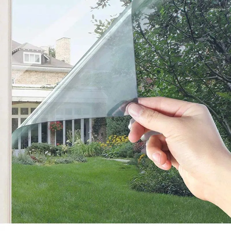 Fönsterklistermärken Solar spegel dekorativ film envägs dagtid integritet klistermärke anti uv ton värmekontroll reflekterande hemmakontordekor
